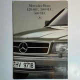 Mercedes-Benz 420 SEC, 500 SEC, 560 SEC Brochure 1986