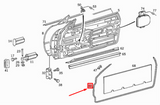 Mercedes C126 SEC Door seal weatherstrip Left